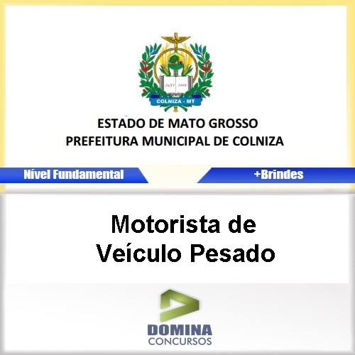 Apostila Colniza 2017 Motorista de Veículo Pesado