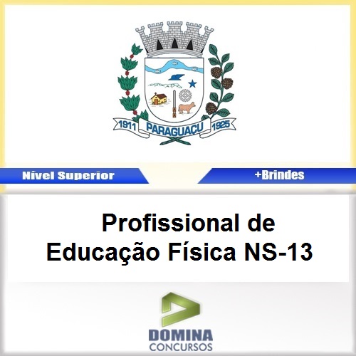Apostila Paraguaçu MG 2017 Profissional Ed Física