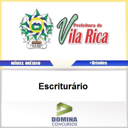 Apostila Concurso Vila Rica MT 2017 Escriturário