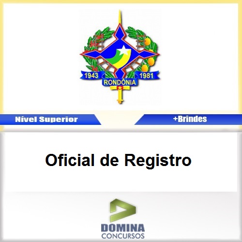 Apostila Concurso TJ RO 2017 Oficial de Registro