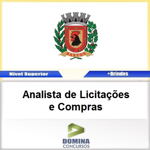 Apostila Bastos SP 2017 Analista Licitações Compras