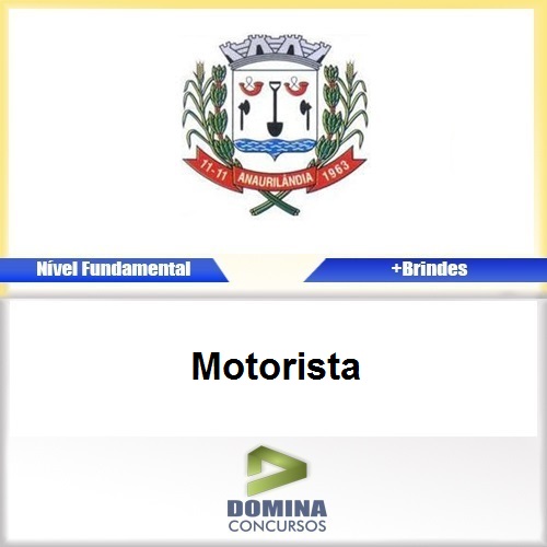 Apostila Concurso Anaurilândia MS 2017 Motorista