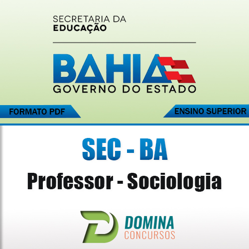 Apostila Concurso SEC BA 2017 Professor de Sociologia