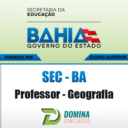 Apostila Concurso SEC BA 2017 Professor de Geografia