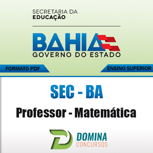 Apostila Concurso SEC BA 2017 Professor de Matemática