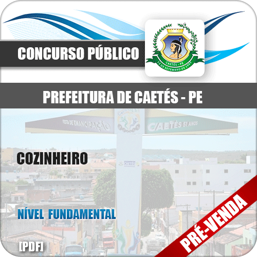 Apostila Pref Caetés PE 2018 Cozinheiro