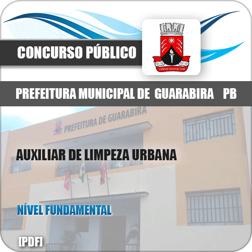 Apostila Auxiliar de Limpeza Urbana Bom Jardim PE 2025