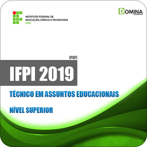 Apostila Concurso IFPI 2019 Técnico em Assuntos Educacionais
