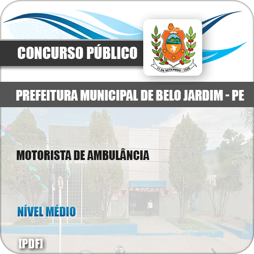 Apostila Pref Belo Jardim PE 2019 Motorista de Ambulância