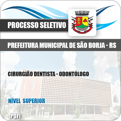 Apostila Pref São Borja RS 2019 Cirurgião Dentista Odontólogo