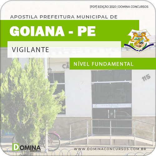 Apostila Concurso Câmara Goiana PE 2020 Vigilante