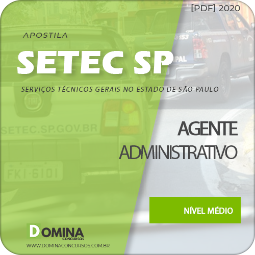Apostila SETEC Campinas SP 2021 Agente Administrativo