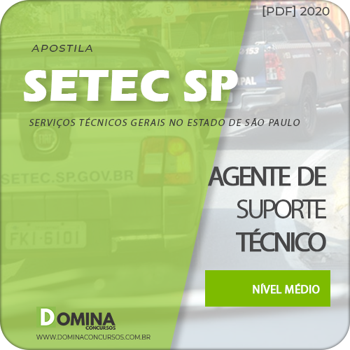 Apostila SETEC Campinas SP 2021 Agente de Suporte Técnico