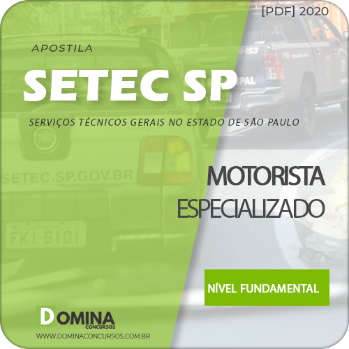 Apostila SETEC Campinas SP 2021 Motorista Especializado