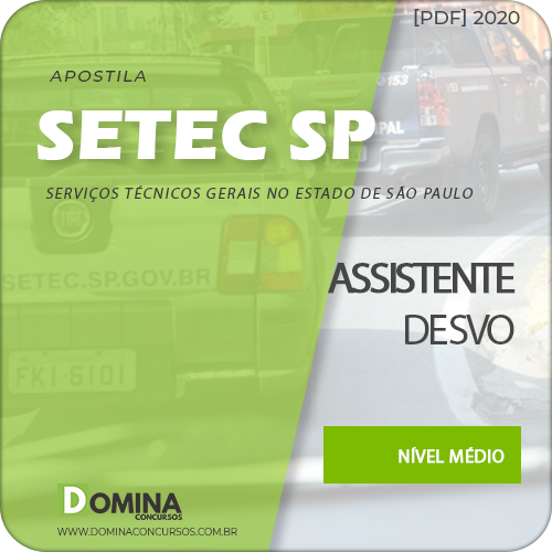 Apostila SETEC Campinas SP 2021 Assistente de SVO