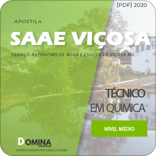 Apostila Seletivo SAAE Viçosa MG 2020 Técnico em Química