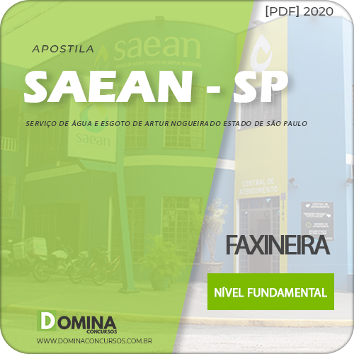 Apostila SAEAN Artur Nogueira SP 2020 Faxineira