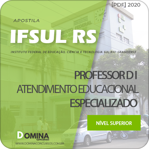 Apostila IFSUL RS 2020 Professor D I Atendimento Educacional
