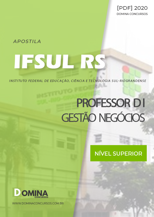 Apostila Concurso IFSUL RS 2020 Professor D I Gestão Negócios
