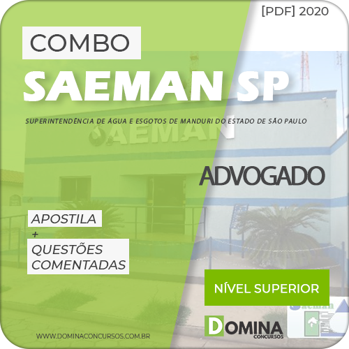 Apostila Concurso SAEMAN SP 2020 Advogado
