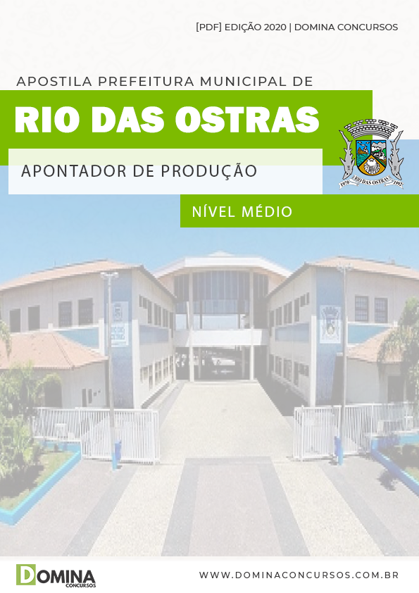 Apostila Rio das Ostras RJ 2020 Apontador de Produção