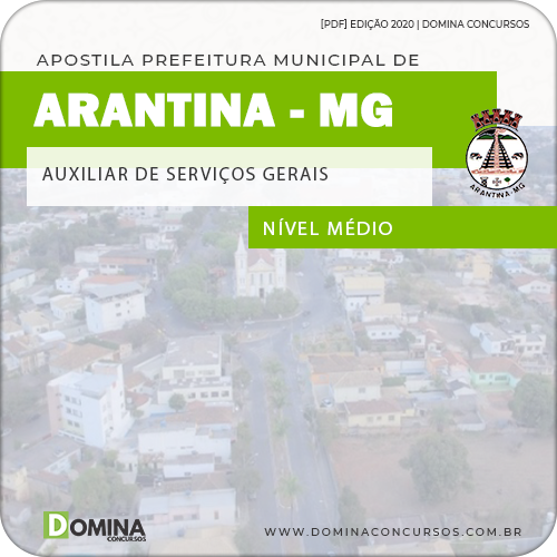 Apostila Câmara Arantina MG 2020 Auxiliar Serviços Gerais