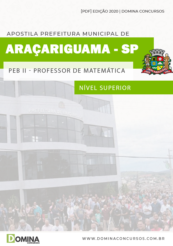 Apostila Pref Araçariguama SP 2021 Prof de Matemática