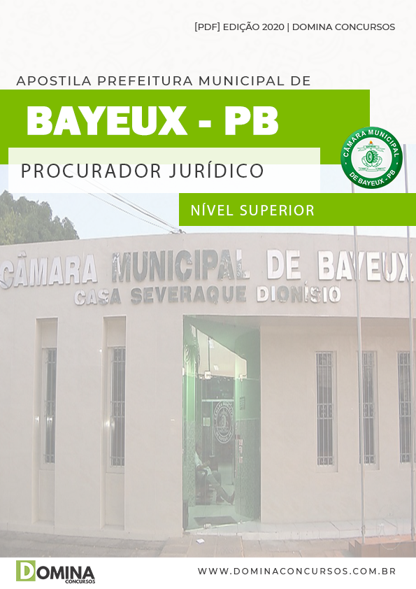 Apostila Câmara Bayeux PB 2020 Procurador Jurídico