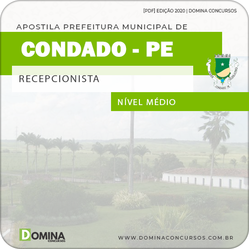 Apostila Concurso Padre Paraíso MG 2020 Recepcionista