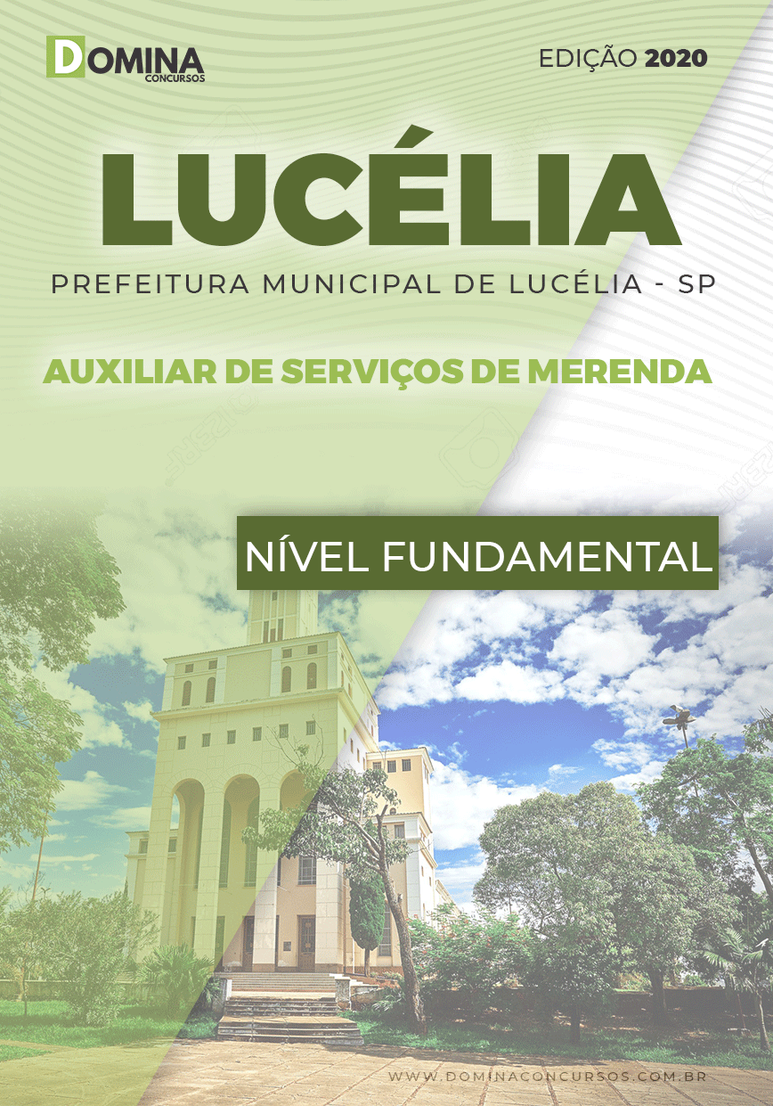 Apostila Concurso Lucélia SP 2020 Auxiliar de Merendeira