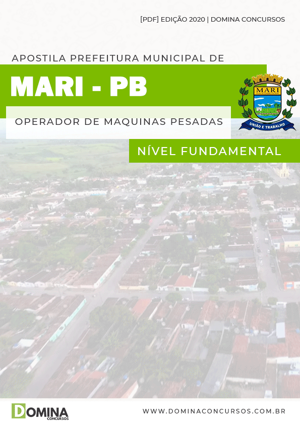 Apostila Pref Mari PB 2020 Operador Maquinas Pesadas
