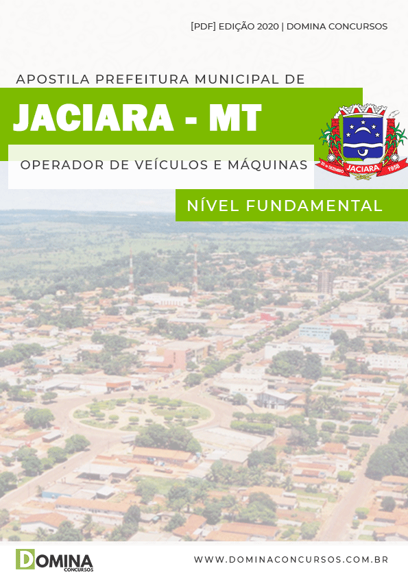 Apostila Pref Jaciara MT 2020 Operador Veículos Máquinas