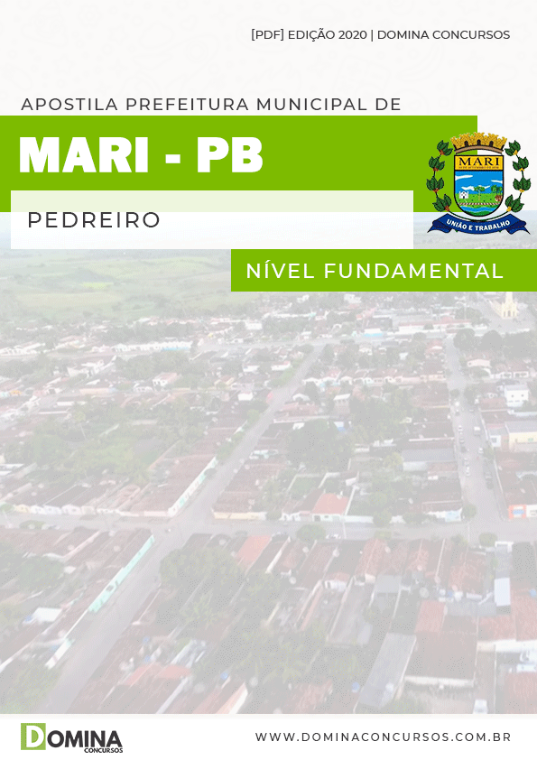 Apostila Concurso Público Pref Mari PB 2020 Pedreiro