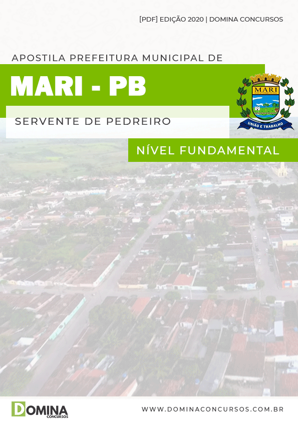 Apostila Concurso Pref Mari PB 2020 Servente Pedreiro