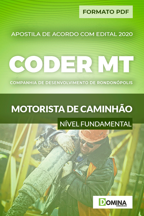 Apostila Concurso CODER MT 2020 Motorista de Caminhão