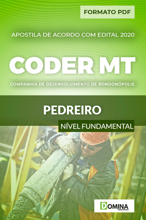 Apostila Concurso Público CODER MT 2020 Pedreiro