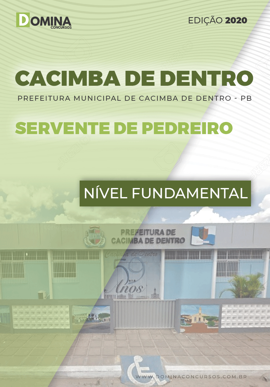 Apostila Pref Cacimba Dentro PB 2020 Servente de Pedreiro