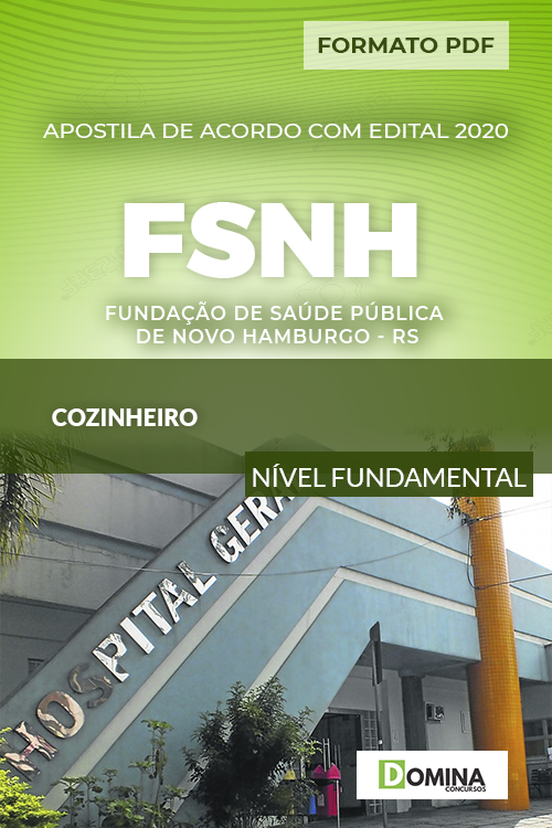 Apostila FSNH Novo Hamburgo RS 2020 Cozinheiro