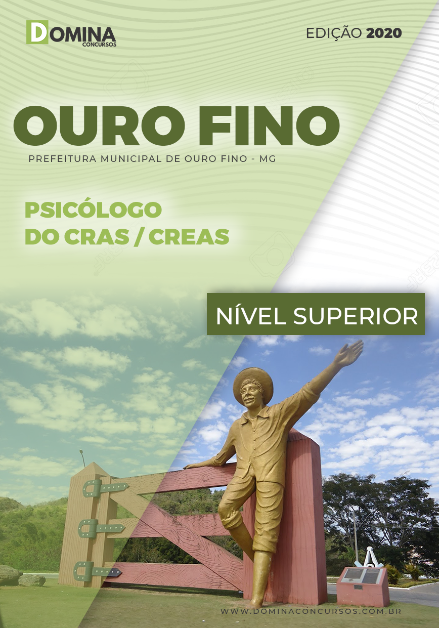 Apostila Ouro Fino MG 2020 Psicólogo CRAS CREAS