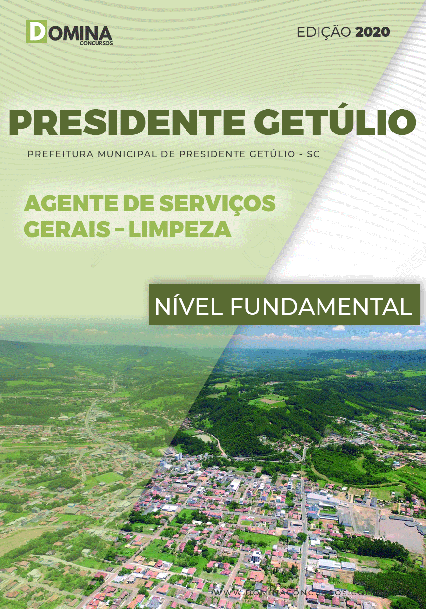 Apostila Pref Presidente Getúlio SC 2021 Auxiliar de Limpeza