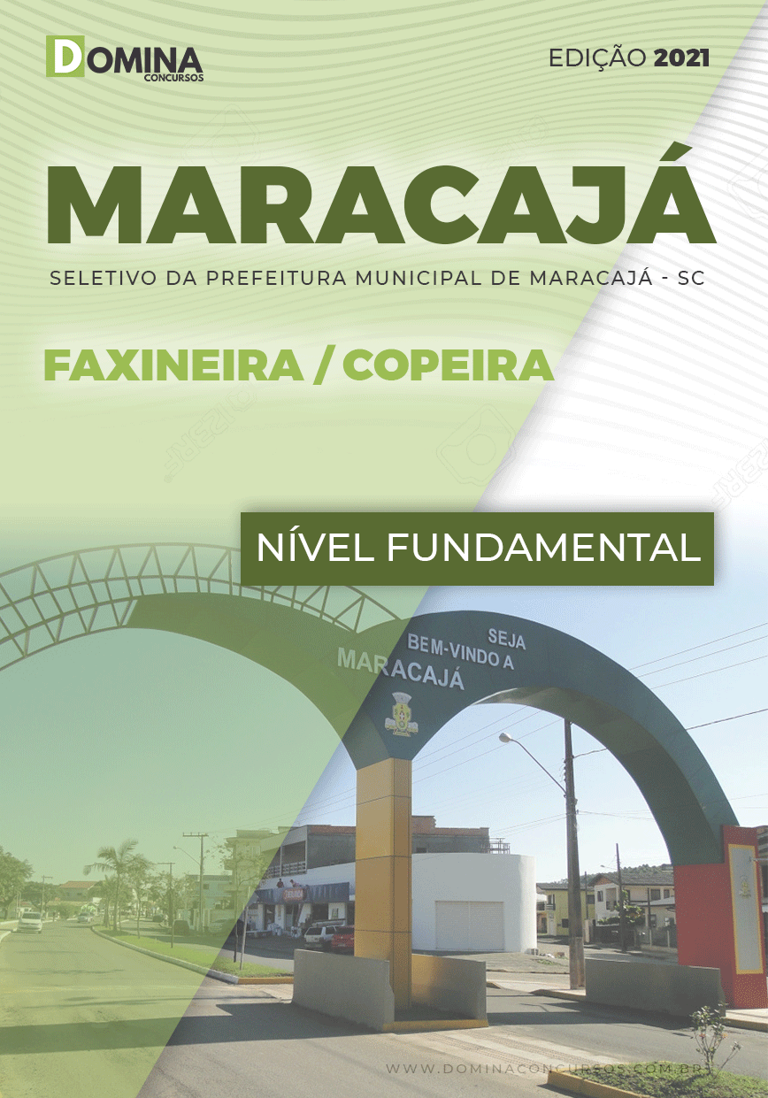 Apostila Seletivo Pref Maracajá SC 2021 Faxineira Copeira
