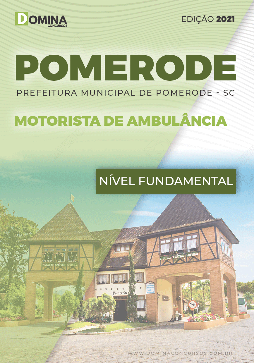 Apostila Pref Pomerode SC 2021 Motorista de Ambulância