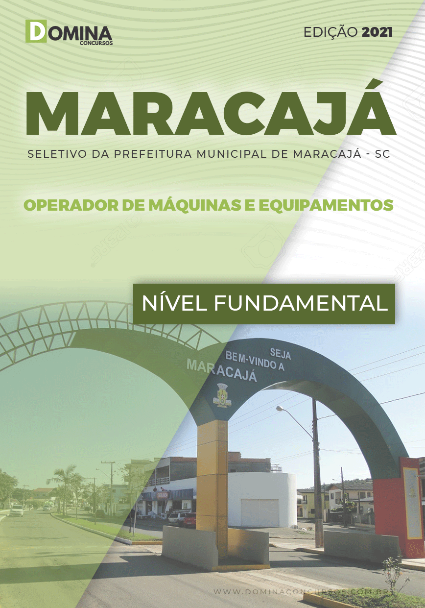 Apostila Pref Maracajá SC 2021 Operador Máquinas Equipamentos