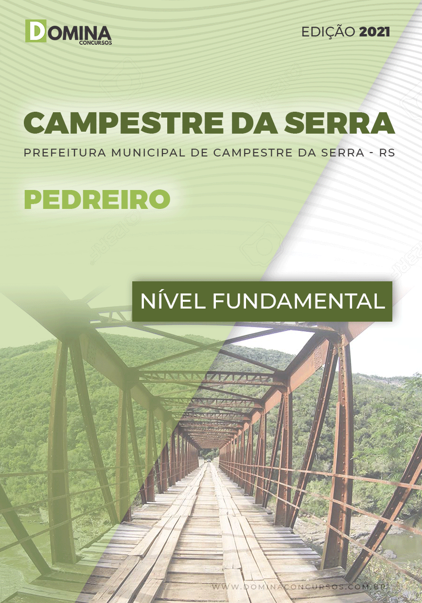 Apostila Concurso Pref Campestre Serra RS 2021 Pedreiro