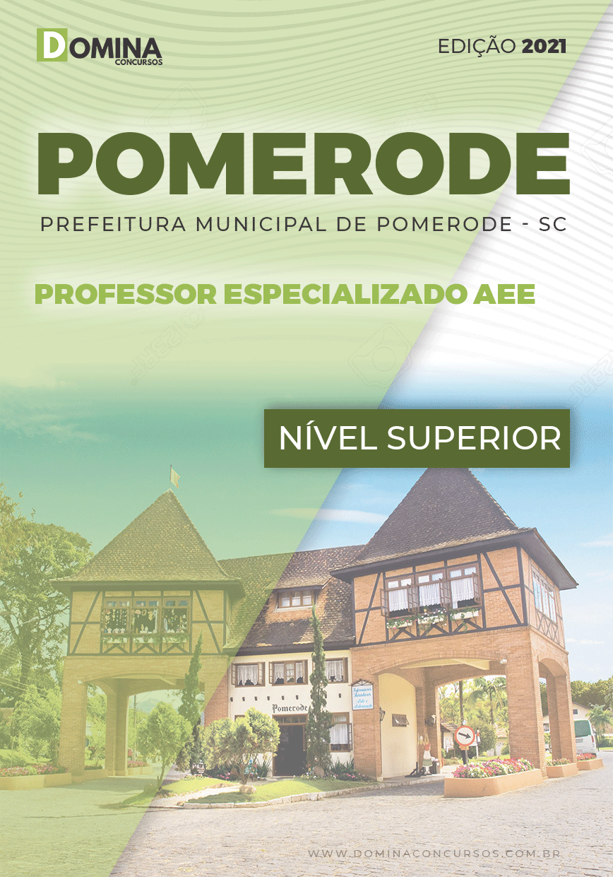 Apostila Pref Pomerode SC 2021 Professor Especializado AEE