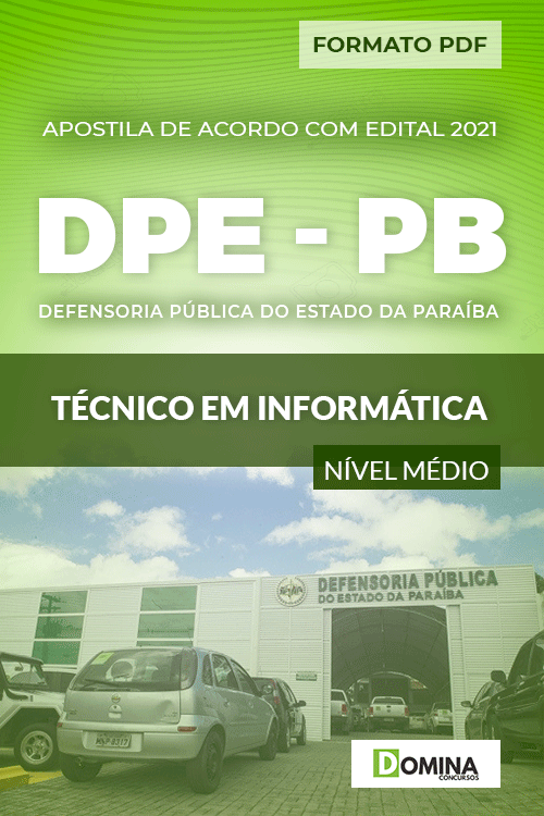 Apostila Processo Seletivo DPE PB 2021 Técnico em Informática