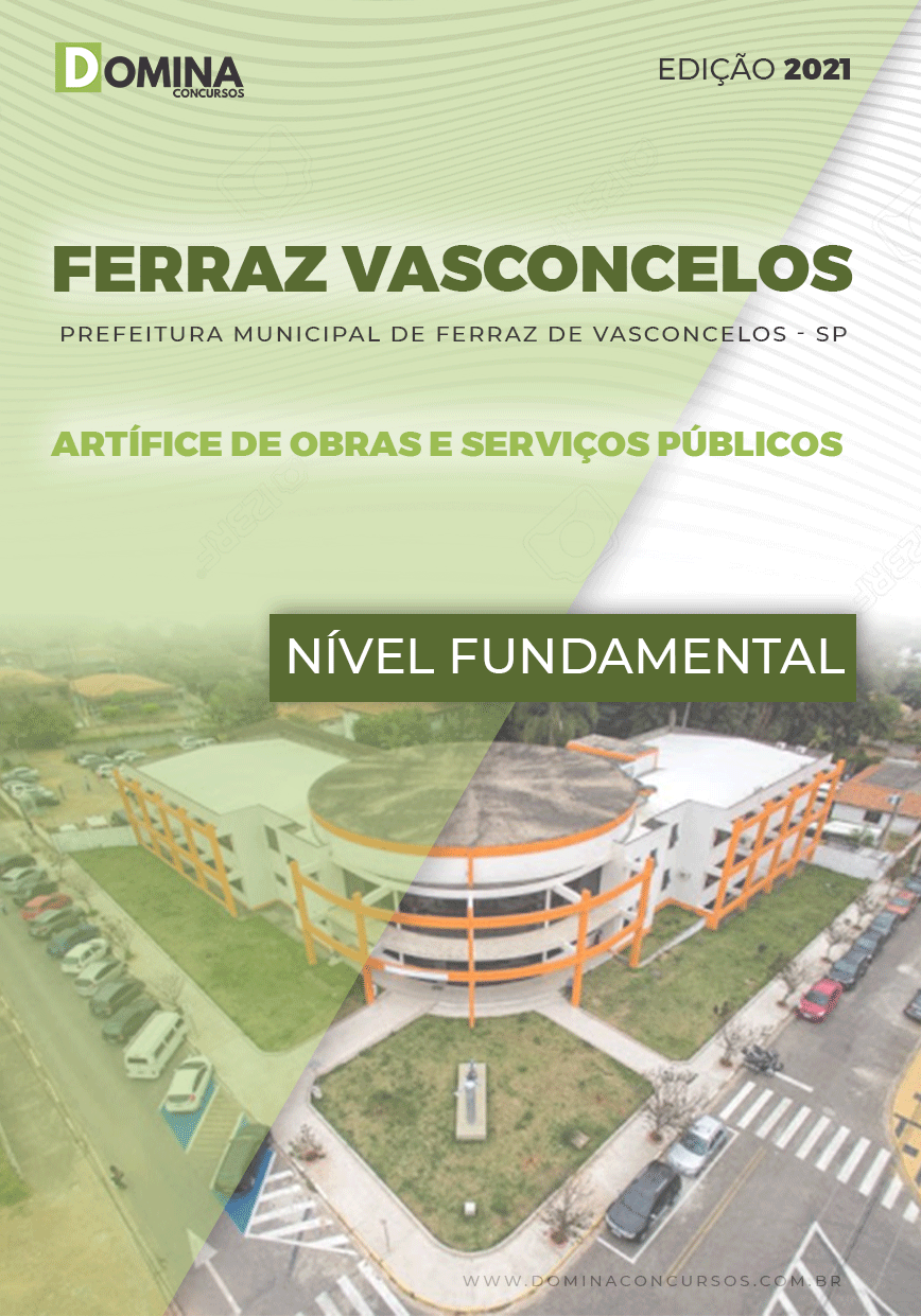 Apostila Ferraz Vasconcelos SP 2021 Artífice Obras Serviços Públicos