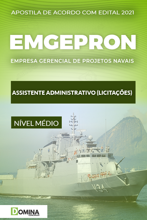 Apostila EMGEPRON 2021 Assistente Administrativo Licitações