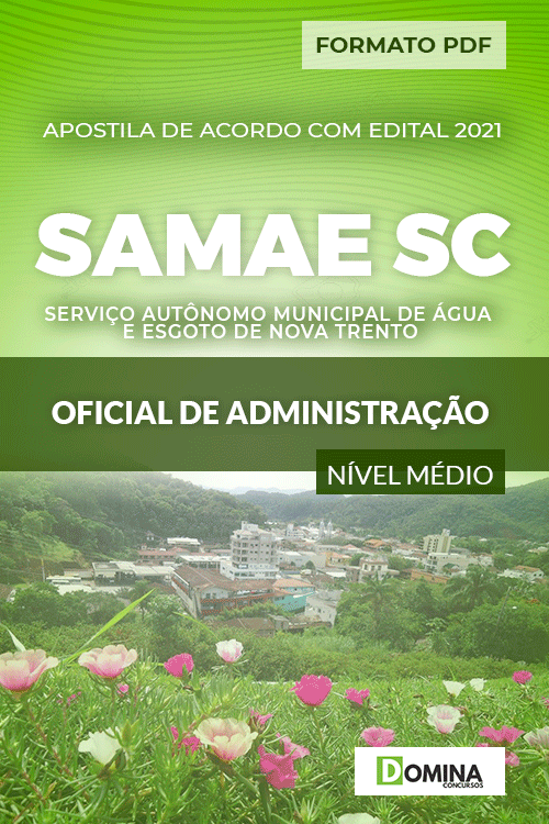Apostila SAMAE Nova Trento SC 2021 Oficial de Administração