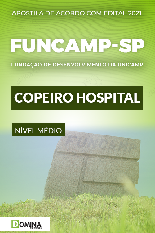Apostila Processo Seletivo FUNCAMP SP 2021 Copeiro Hospital